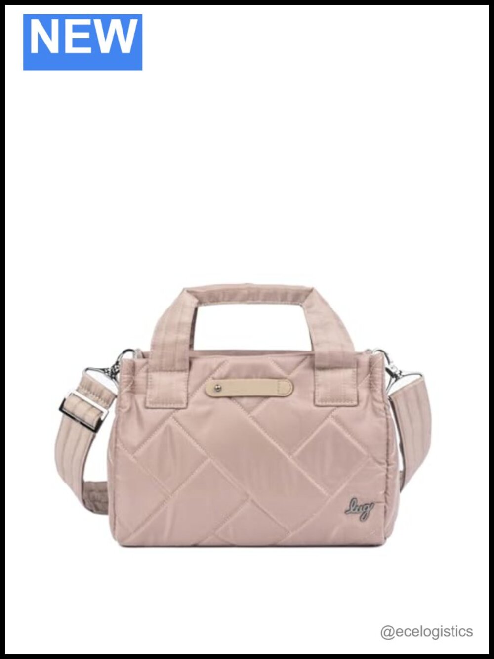 Lug Jitterbug Crossbody Bag Water-Repellent Polyester with Charm Bar